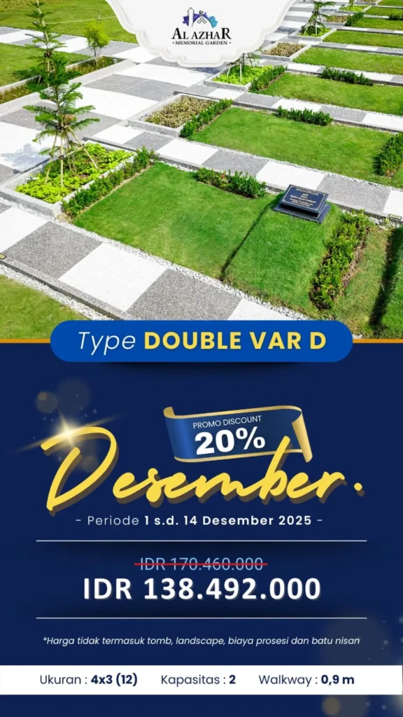 Harga Makam Double di Al Azhar Memorial Garden
