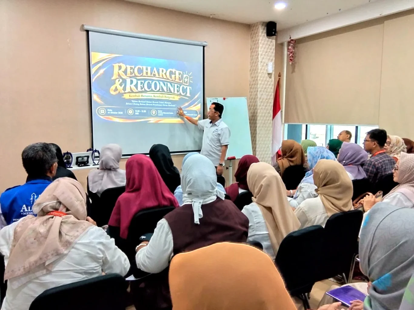 Penyampaian materi Recharge & Reconnect dalam FGD Group Zulhamdi pada 14 Oktober 2026