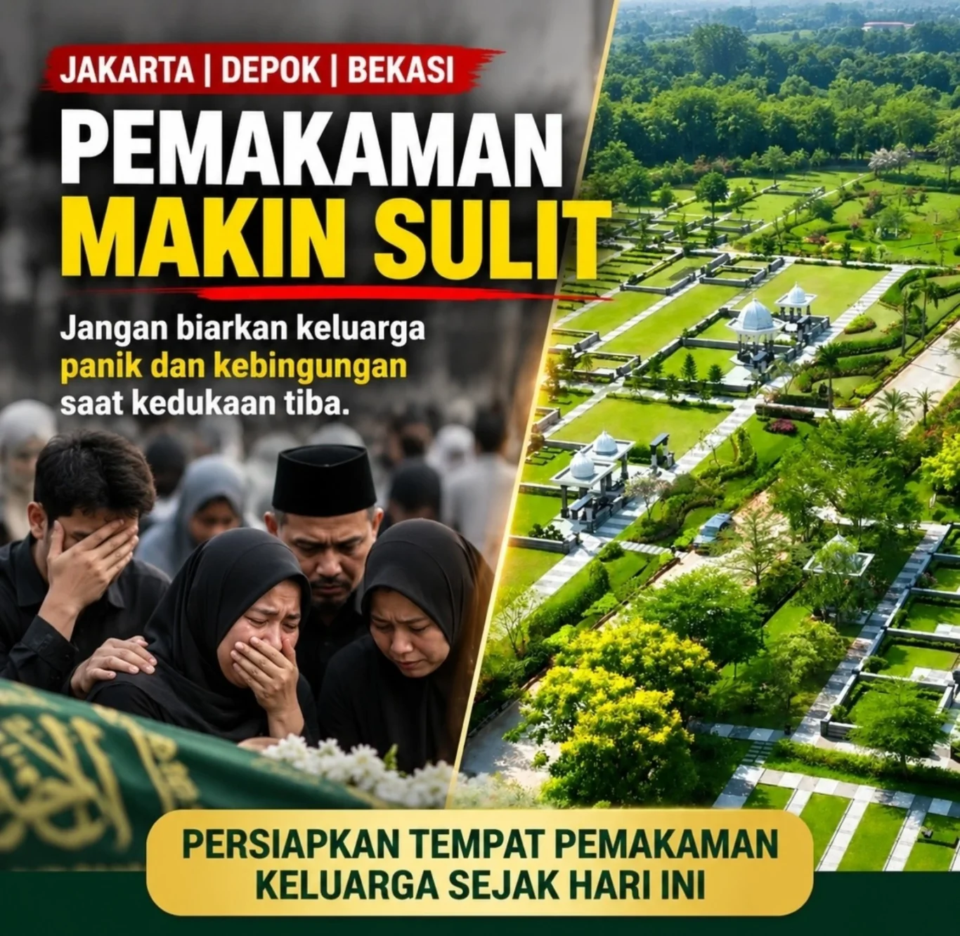 Edukasi persiapan pemakaman keluarga Jakarta Depok Bekasi dan panorama Al Azhar Memorial Garden Karawang