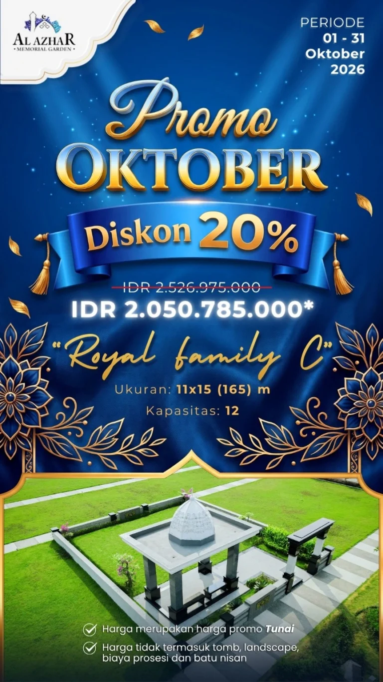 Brosur promo Royal Family C Oktober 2026 diskon 20 persen harga tunai Rp2.050.785.000
