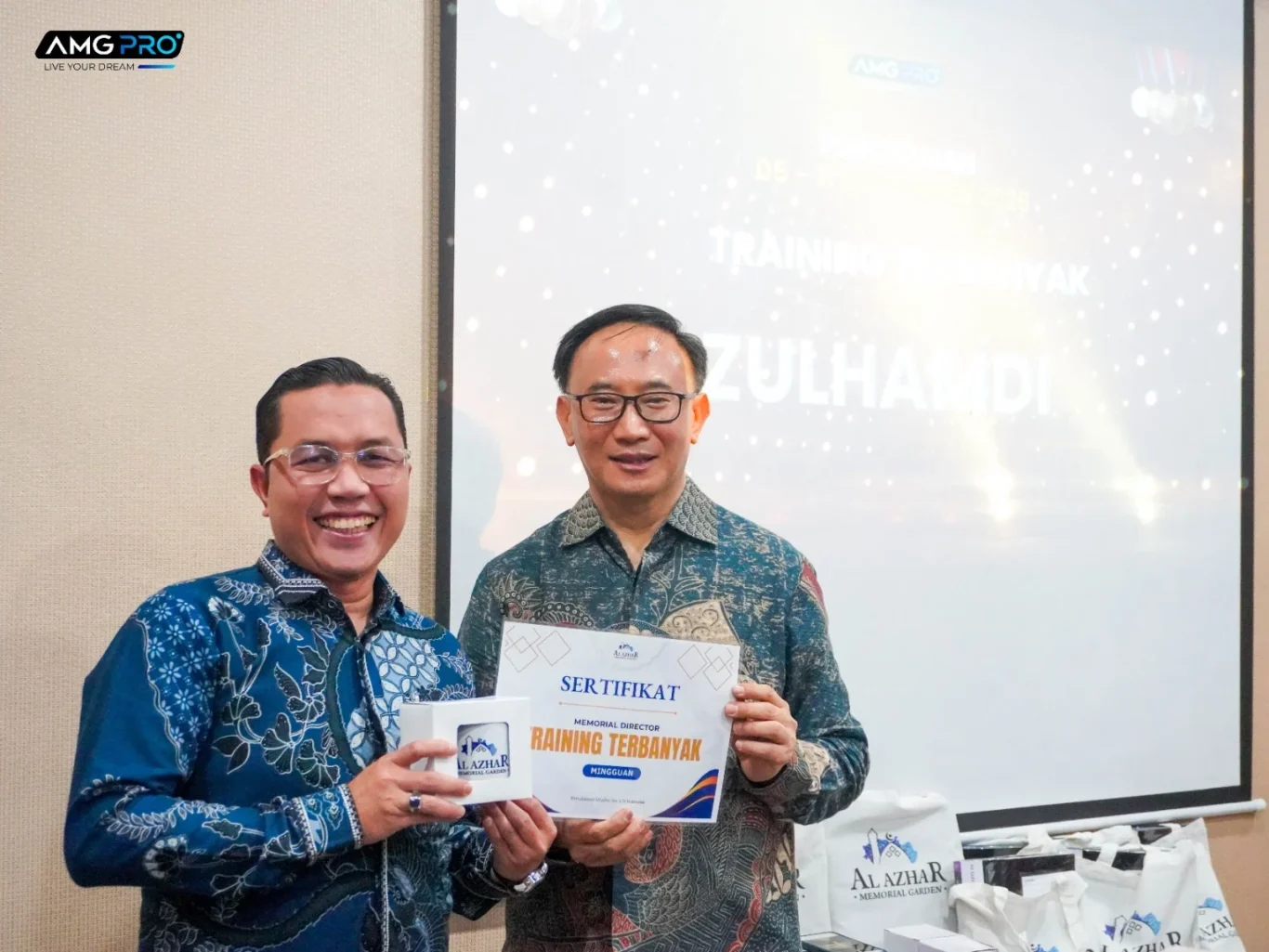Pencapaian Training Terbanyak Mingguan September 2026 Zulhamdi M. Sa’ad, Lc.