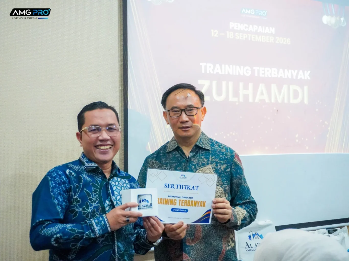 Apresiasi Training Terbanyak Mingguan September 2026 Zulhamdi M. Sa’ad, Lc.