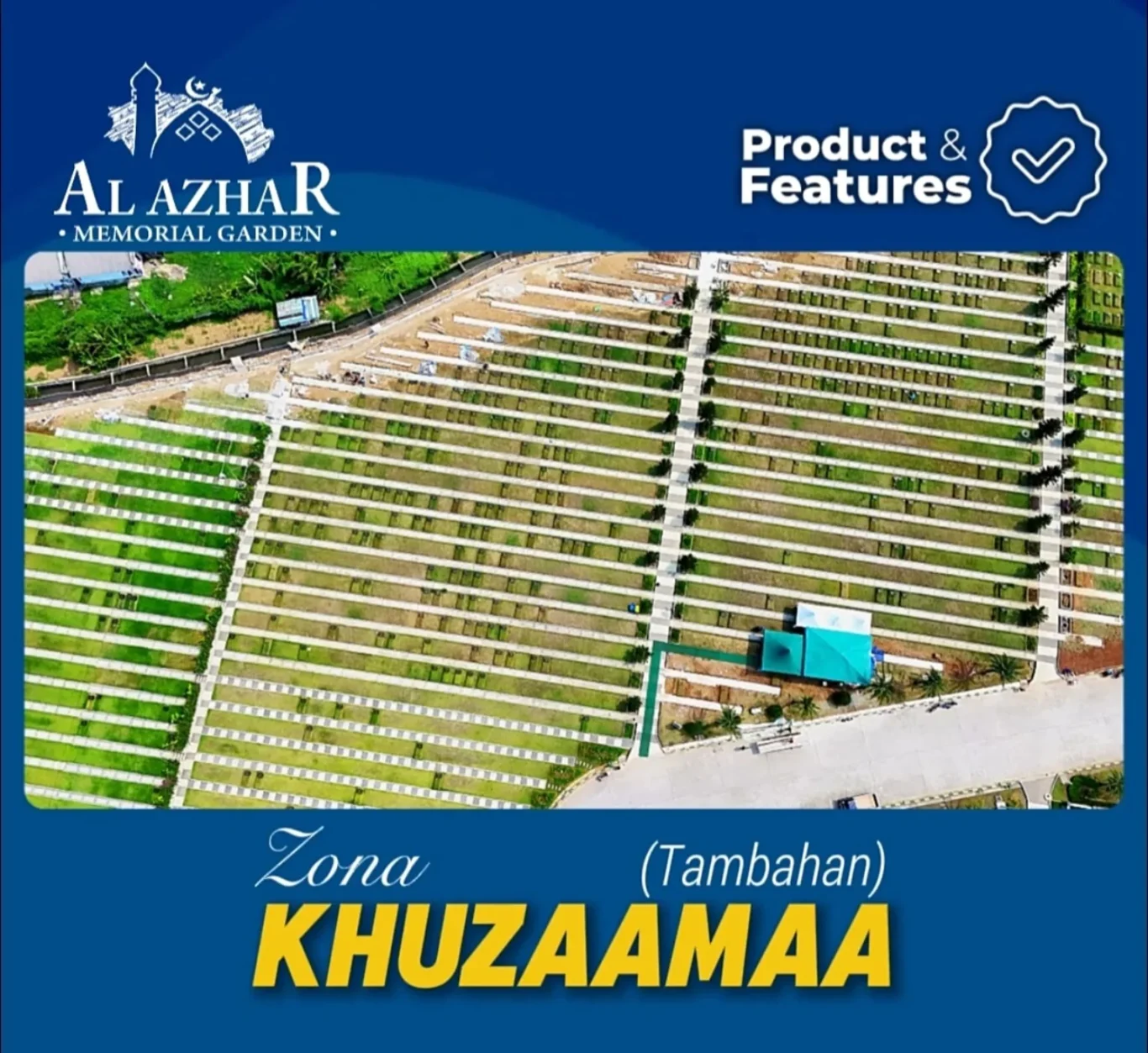 Foto udara asli Zona Khuzaamaa Al Azhar Memorial Garden Karawang