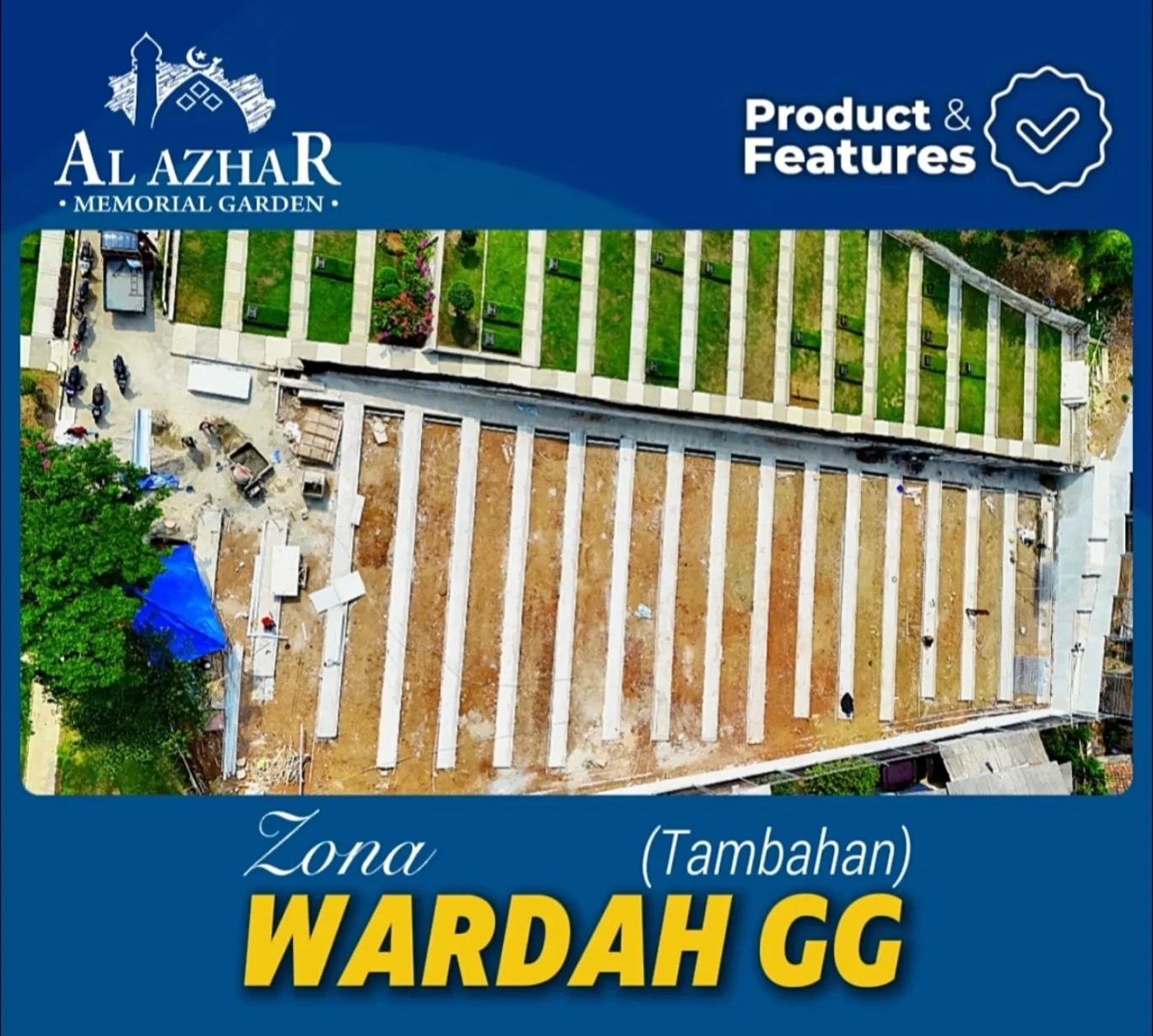 Foto udara asli Zona Wardah Al Azhar Memorial Garden Karawang