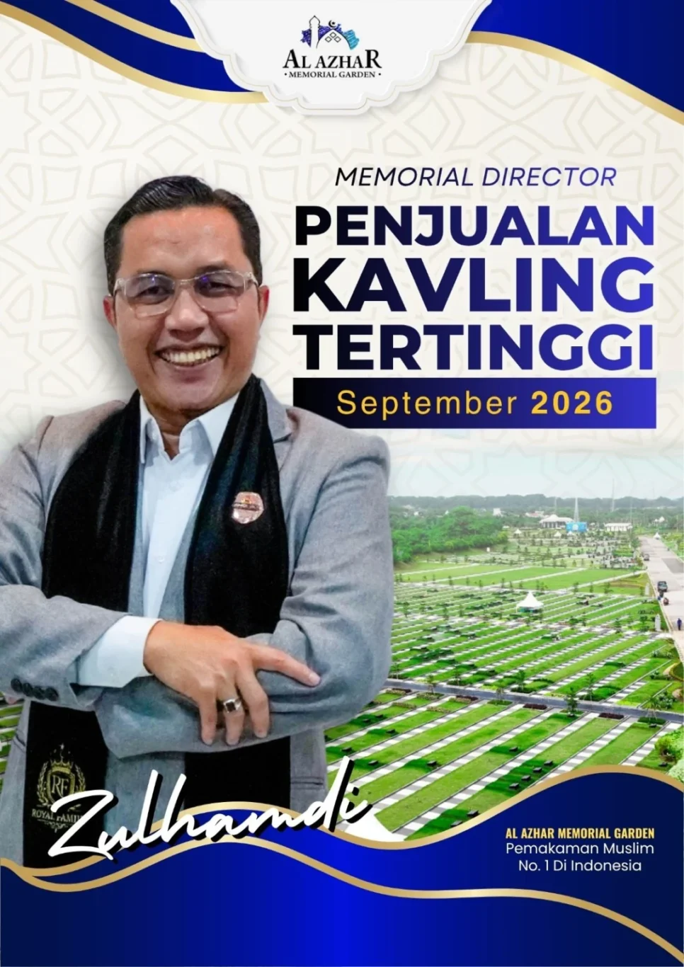 Zulhamdi M. Sa’ad Memorial Director penjualan kavling tertinggi Al Azhar Memorial Garden September 2026